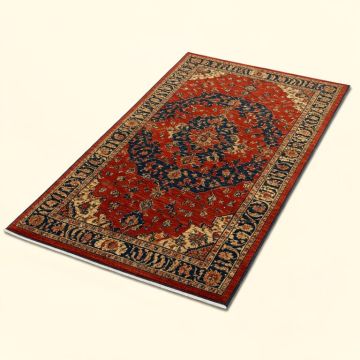 Hillsby Oriental Saffron/Burnt Orange/Dark Blue/Garnet Area Rug (synthetic illustration; no displayed measurements)