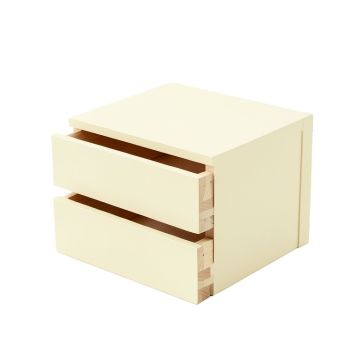 Oak Bend Under-Desk Drawer Unit - Ivory (synthetic illustration; no displayed measurements)