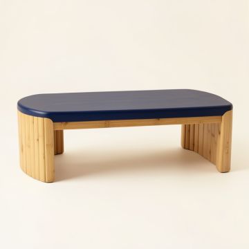 Reed Edge Indoor Bench - Navy (synthetic illustration; no displayed measurements)