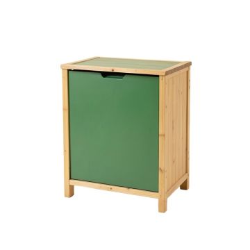 Stone Bluff Freestanding Pull-Out Hamper Cabinet - Green (synthetic illustration; no displayed measurements)