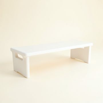 Reed Bluff Narrow Outdoor Storage Bench - White (synthetic illustration; no displayed measurements)