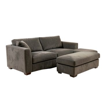 Glosco 81 '' Wide Microfiber/Microsuede Reversible Sofa & Chaise With Ottoman