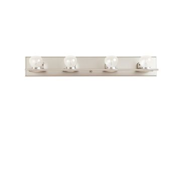 Carsdale Bathroom 4-Light Satin Nickel Vanity Light