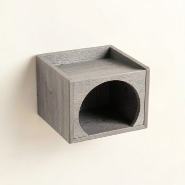 Heath Crest Wall-Mounted Cat Perch - Gray (synthetic illustration; no displayed measurements)