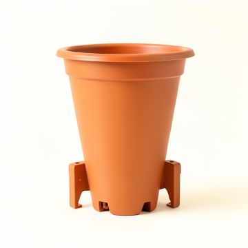 Shore Crossing Empty Railing Planter With Integral Brackets - Terracotta (synthetic illustration; no displayed measurements)