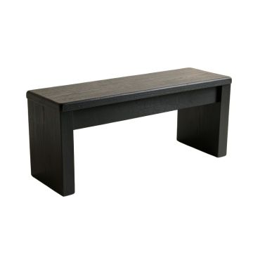 Reed Arc Indoor Bench - Black (synthetic illustration; no displayed measurements)