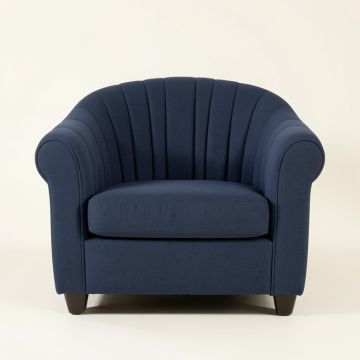 Ridge Crossing Upholstered Armchair - Navy (synthetic illustration; no displayed measurements)