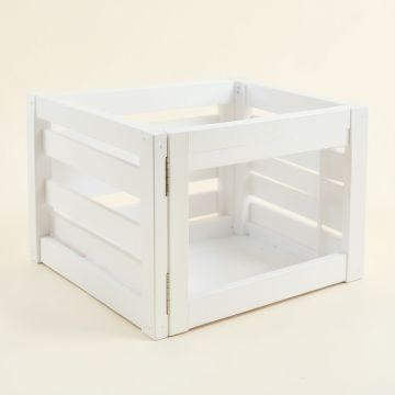 Briar Field Empty Furniture-Style Pet Crate - White (synthetic illustration; no displayed measurements)