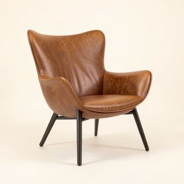 Bergholt 29 '' Wide Cowhide Butterfly Chair (synthetic illustration; no displayed measurements)