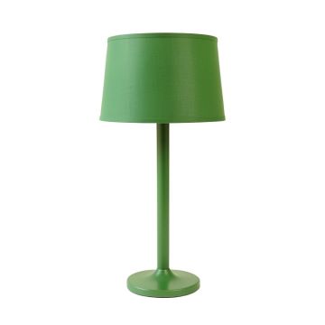 Oak Canyon Floor Lamp With A Plain Fabric Shade - Green