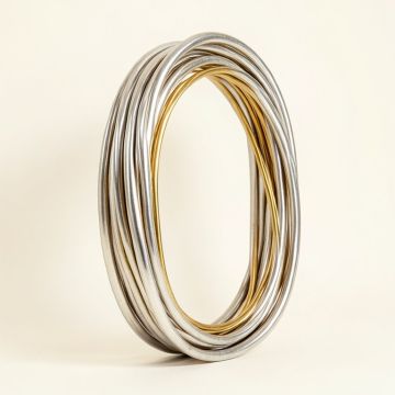 Contemporary Metal Braid Wall Décor (synthetic illustration; no displayed measurements)
