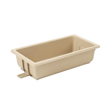 Pine Bend Empty Railing Planter With Integral Brackets - Beige