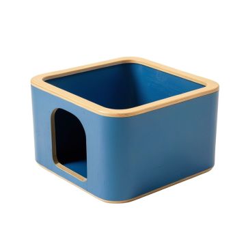 Ash Crest Empty Furniture-Style Litter Enclosure - Blue