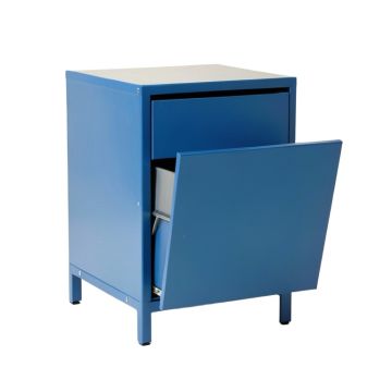 Aspen Canyon Freestanding Pull-Out Hamper Cabinet - Blue