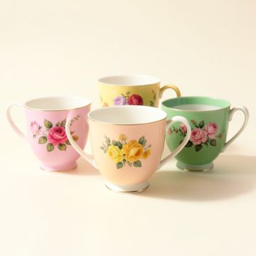 Old Country Roses Tea Set (synthetic illustration; no displayed measurements)