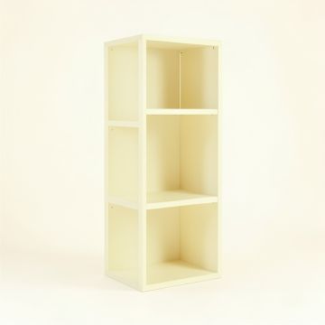 Maple Edge Narrow Cubby Tower - Ivory (synthetic illustration; no displayed measurements)