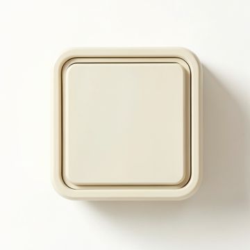 Reed Edge Wall-Mounted Entry Cabinet - Ivory (synthetic illustration; no displayed measurements)
