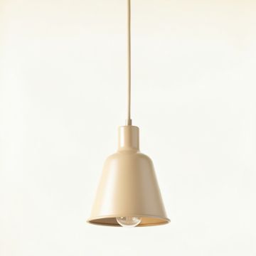 Field Canyon Pendant Light Suspended From One Plain Cable - Beige (synthetic illustration; no displayed measurements)