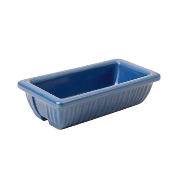 Oak Brook Empty Railing Planter With Integral Brackets - Blue