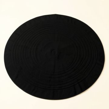 Pine Bluff Round Area Rug - Black (synthetic illustration; no displayed measurements)