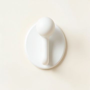 Pine Crest Wall-Mounted Robe Hook - White (synthetic illustration; no displayed measurements)