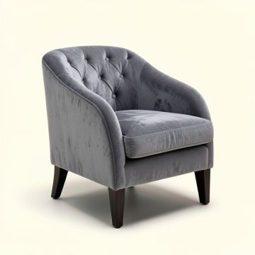 Konopka Tufted Velvet Upholstered Side Chair In Gray (synthetic illustration; no displayed measurements)