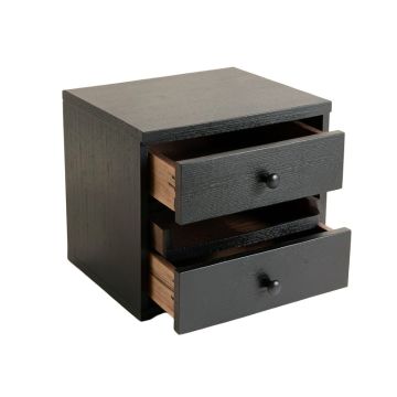 River Branch Small-Parts Storage Drawer Cabinet - Black