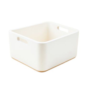 Olive Brook Empty Storage Basket - White