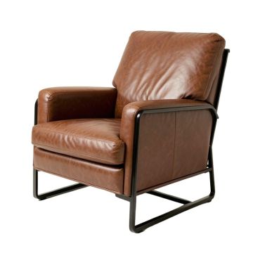 Dougherty 36.25 '' Wide Top Grain Leather Lounge Chair