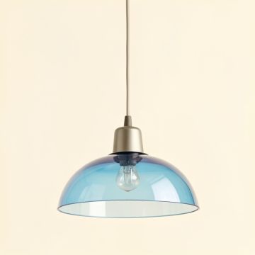 Willow Brook Pendant Light Suspended From One Plain Cable - Blue (synthetic illustration; no displayed measurements)