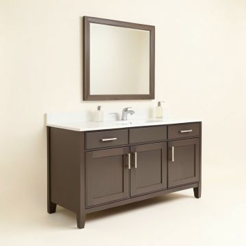 Angeles 60 '' Double Bathroom Vanity Set (synthetic illustration; no displayed measurements)