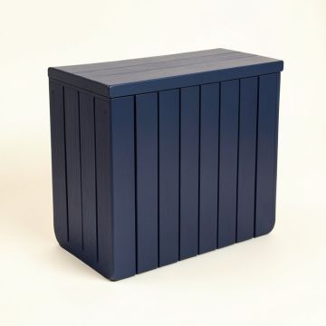Elm Crossing Narrow Outdoor Storage Bench - Navy (synthetic illustration; no displayed measurements)
