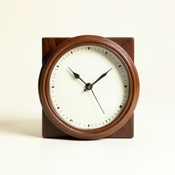 Analog Quartz Tabletop Clock (synthetic illustration; no displayed measurements)