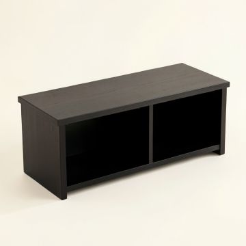 Pine Bridge Shoe Storage Bench - Black (synthetic illustration; no displayed measurements)