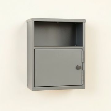 Fern Branch Wall-Mounted Entry Cabinet - Gray (synthetic illustration; no displayed measurements)