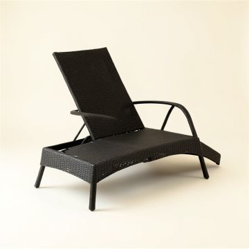 Heath Canyon Outdoor Lounge Chair - Black (synthetic illustration; no displayed measurements)