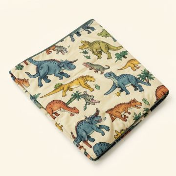 Mandel Heritage Super Soft Weighted Dinosaurs Blanket (synthetic illustration; no displayed measurements)