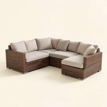 Almyra 4 Piece Sectional Seating Group With Cushions (synthetic illustration; no displayed measurements)