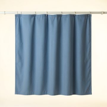 Elm Crest Shower Curtain Hanging Flat From A Plain Rod - Blue (synthetic illustration; no displayed measurements)