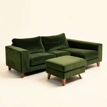 Martello 101 '' Wide Velvet Left Hand Facing Sofa & Chaise (synthetic illustration; no displayed measurements)