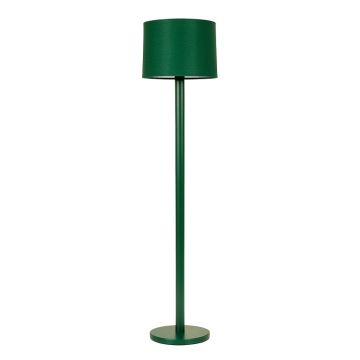 Elm Canyon Floor Lamp With A Plain Fabric Shade - Green