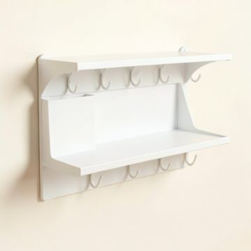 Juniper Canyon Wall-Mounted Entryway Organizer Shelf - White (synthetic illustration; no displayed measurements)