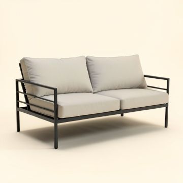 Pablo 79.5 '' Wide Outdoor Patio Sofa With Cushions (synthetic illustration; no displayed measurements)
