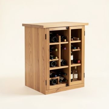 Waleska Bar With Wine Storage (synthetic illustration; no displayed measurements)