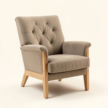 Aveline Tufted Polyester Wingback Chair (synthetic illustration; no displayed measurements)