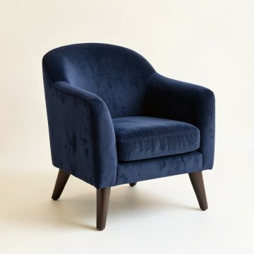 Maple Bend Upholstered Armchair - Navy (synthetic illustration; no displayed measurements)