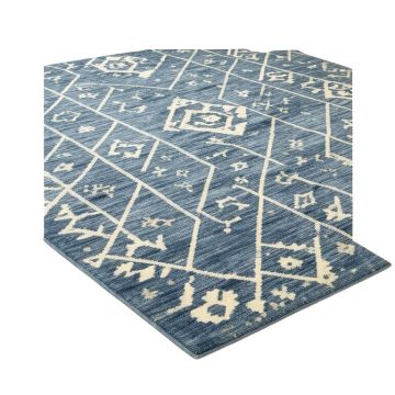 Runner Groverson Geometric Blue Area Rug