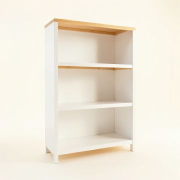 Linden Arc Freestanding Bookcase (synthetic illustration; no displayed measurements)