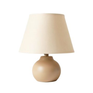 Wren Branch Table Lamp With A Plain Fabric Shade - Beige