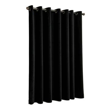 Leitch Velvet Solid Color Blackout Thermal Grommet Single Curtain Panel